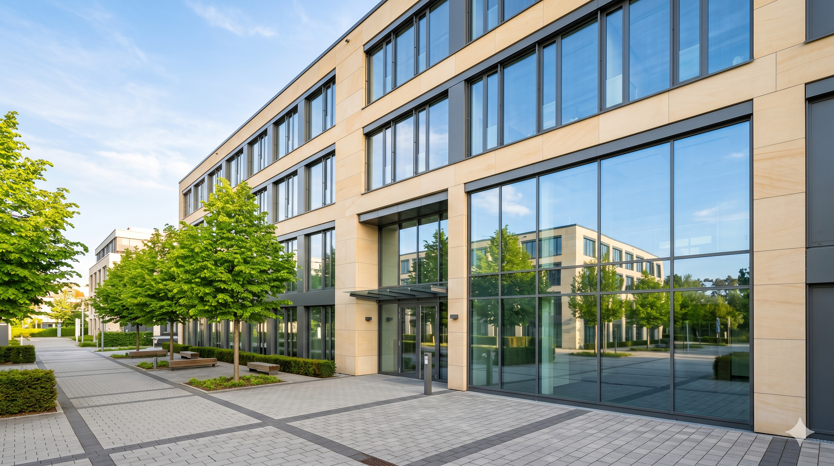 Strahlend sauberes Büro